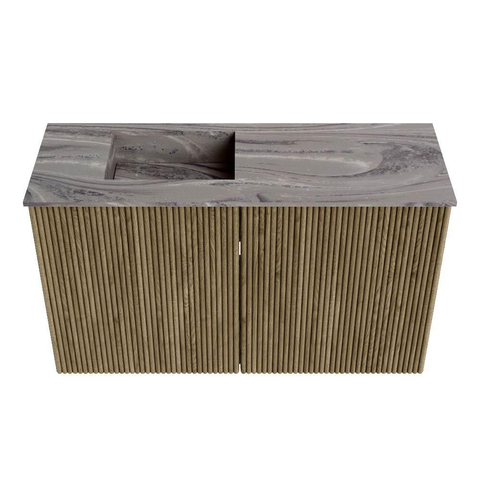 Mondiaz JOYA-DLUX 70cm toiletmeubel - kleur Dusk - Wastafel FAYE positie Links 1 kraangat kleur Sombra. SW1426132