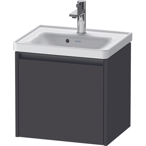 Duravit Ketho.2 Wastafelonderbouwkast - met 1 lade - 48.4x37.5x44cm - met greep antraciet - grafiet supermat SW772343