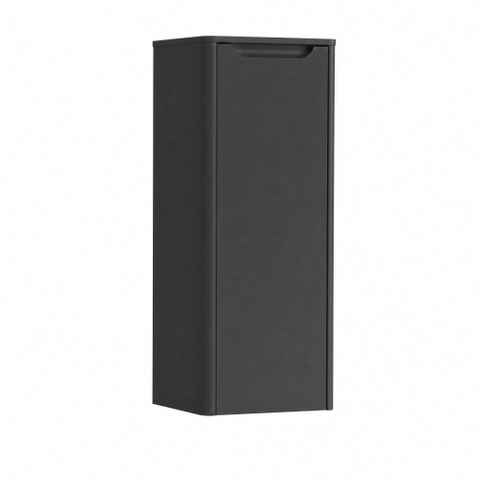 H&R Badmeubelen Juice Halfhoge kast - 40x35x100cm - met ronde hoeken - 1 deur - rechtsdraaiend - antraciet mat SW911145