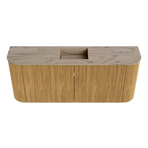 Mondiaz JOYA-DLUX 103.2cm toiletmeubel - ronding links en rechts kleur Oak - Wastafel FAYE positie Midden 1 kraangat kleur Arena. SW1423928