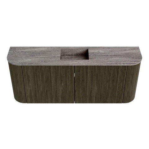 Mondiaz JOYA-DLUX 103.2cm toiletmeubel - ronding links en rechts kleur Shadow - Wastafel FAYE positie Midden 1 kraangat kleur Oza. SW1425096