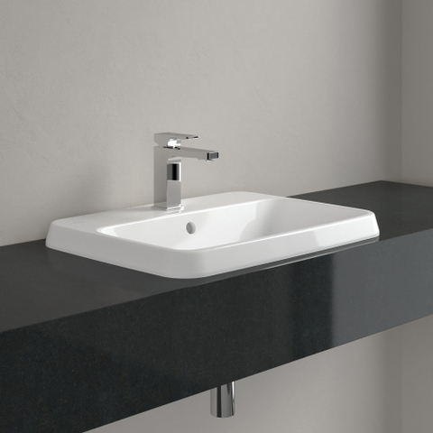 Villeroy & Boch Architectura Lavabo encastré - 600 x 450 x 170 mm - Blanc Alpin CeramicPlus - avec trop-plein - non poli SW762325