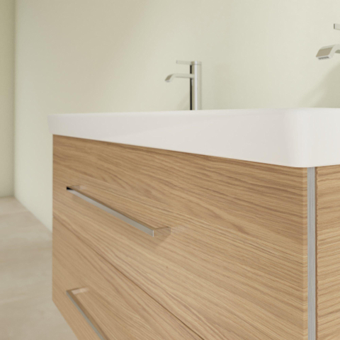Villeroy & Boch Avento wastafelonderkast - 97.6x51.4cm - 2 lades - Nordic Oak (hout) SW479510
