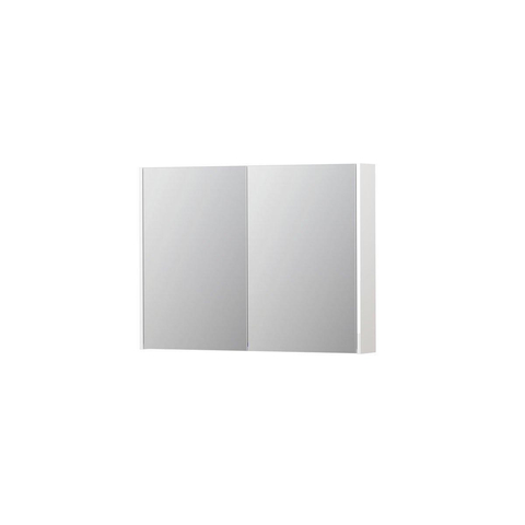 INK SPK2 spiegelkast – 100x74x14 cm – 2 deuren, dubbelzijdige spiegeldeuren – Wit hoogglans SW353375