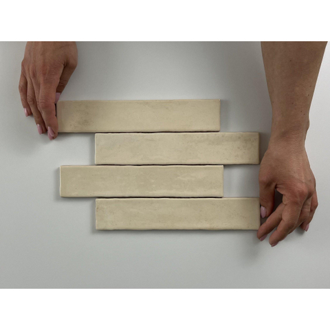 ÉCHANTILLON Terravito Dorelia carreau mural - 5x25cm - Ivory brillant (crème) SW1130680