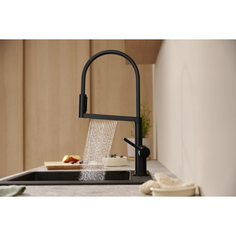 Hansgrohe Talis Select M54 PowderSpray eengreeps keukenkraan Semi-Pro 3jet mat zwart SW1383041