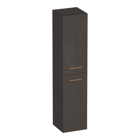 ARMATURE Trust Armoire colonne - 160x35x35cm - sans manettes de meuble avec 2 portes à ouverture gauche ou droite Anthracite Bois SW1203877