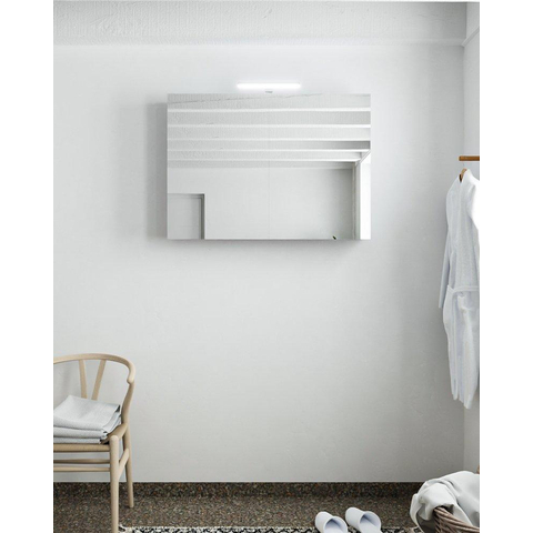 Mondiaz CUBB armoire de toilette – 100 x 70 x 18 cm – 2 portes – Cale (gris clair) SW410417
