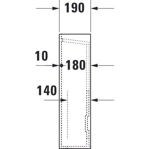 Duravit D-code Zuil - 170x705x190mm - wit 0315104