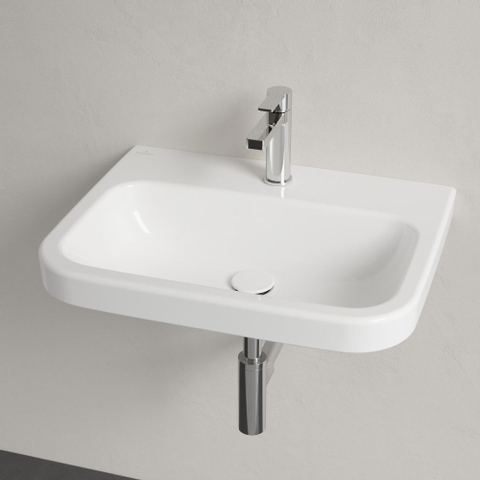 Villeroy & Boch Architectura wastafel - 60x47cm - met kraangat - zonder overloop - White Alpine (glans wit) 1025256