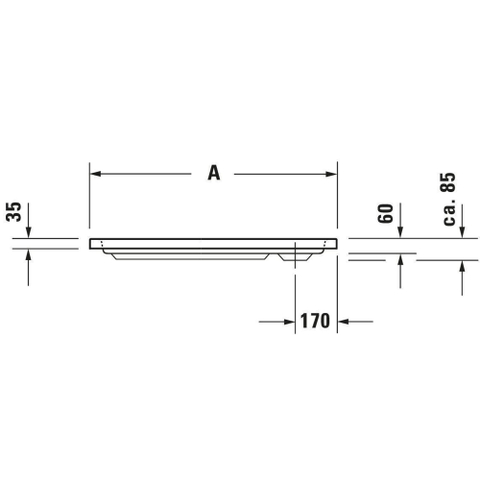 Duravit D-code Douchebak - 100x90x8.5cm - glans wit 0295841