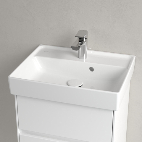 Villeroy & Boch Collaro fontein - 50x40cm - met overloop - 1 kraangat - White Alpine (glans wit) SW358368