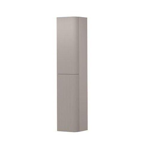 INK Concept R Hoge Kast - 35x35x169cm - 2 deuren - afgeronde hoeken - verticaal gefreesd - tbv grepen - linksdraaiend - mat kasjmier grijs SW1405462