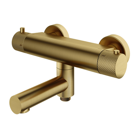 Hotbath Cobber X Thermostatische badmengkraan - PVD - geborsteld messing (goud) SW440730