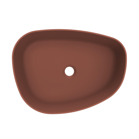 Arcqua Rocker vasque à poser - organique gauche - 50x37cm - terracotta mat SW1209122