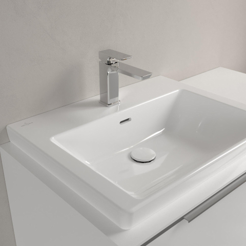 Villeroy & Boch Subway 3.0 Lavabo - 600 x 470 x 165 mm - Blanc Alpin CeramicPlus - avec trop-plein - rectifié SW702164