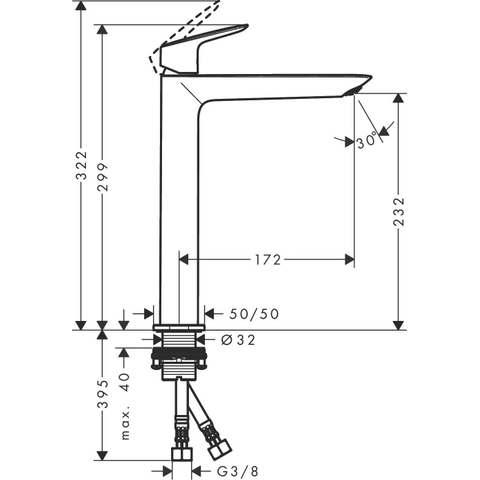 Hansgrohe Logis Wastafelkraan - 240 fine - zonder afvoer - mat zwart SW918280
