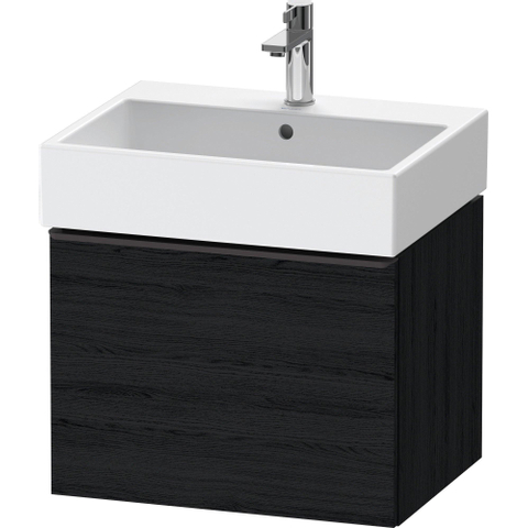 Duravit D-Neo wastafelonderkast 58.4x44x44.2cm 1 lade Eiken (zwart) Mat SW640818