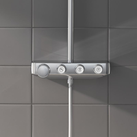 GROHE Euphoria smartcontrol Regendoucheset Opbouw- hoofddouche 31cm - handdouche rond - chroom OUTLETSTORE STORE44638