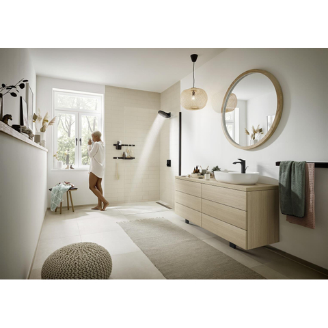 Hansgrohe RainDrain Match Douchegoot - 80cm - hoogte verstelbaar frame - mat zwart SW791695
