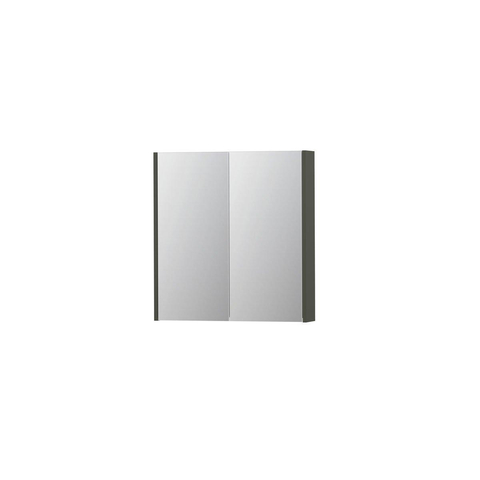 INK SPK2 spiegelkast – 70x74x14 cm – 2 deuren, dubbelzijdige spiegeldeuren – Beton mat SW440116