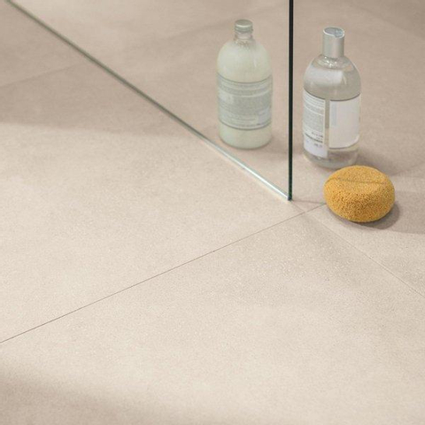ÉCHANTILLON Ceralto Inlay Uno Carreau de sol et de mur 80x80cm 10mm rectifié R10 grès cérame Light Beige SW976471