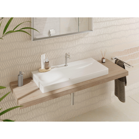 Hansgrohe Xelu Q wastafel - 100x48x8cm - 1 kraangat - opzet - wit SW1164890