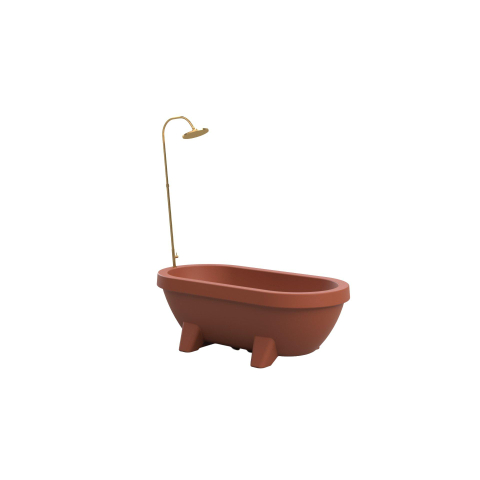 Gardentub Baignoire îlot (extérieur) - 194x94x66cm - synthétique - compatible à l'extérieur - terracotta mat SW1017091