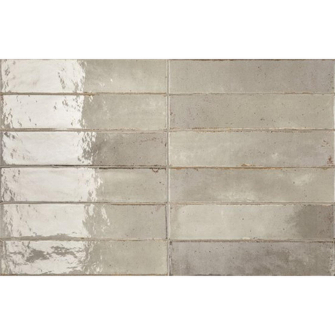ÉCHANTILLON Ceralto Pavero Core Carrelage mural - 6X27cm - 7.7mm - Rectangle - Greige Brillant SW1221139