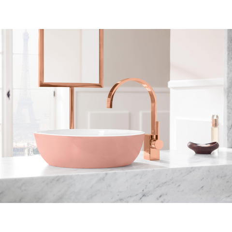 Villeroy & Boch Artis opzetwastafel - 43x43cm - zonder kraangat - zonder overloop CeramicPlus - Powder (glans roze) SW68809
