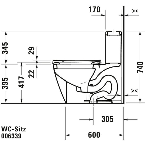 Duravit Universeel WC-zitting - 37.2x48.8x5.1cm - met softclose - met quickrelease Polypropyleen - wit 0314237