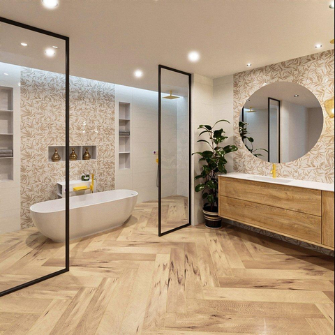 MONDIAZ ROCK Vrijstaand bad - 170x70cm - talc SW491554