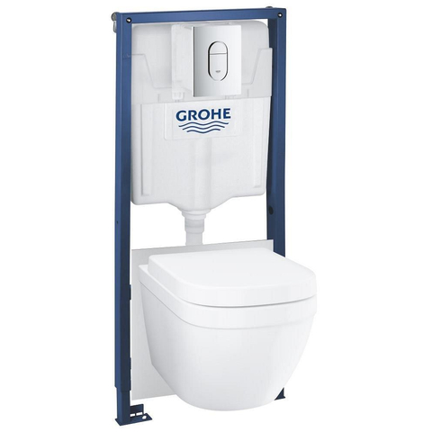 GROHE Euro Ceramic toiletset - rimless - met softclose zitting - glans wit SW242387