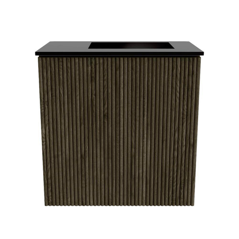 Mondiaz JOYA 40cm meuble de salle de bains - couleur Shadow - Vasque FAYE position Droite 1 trou de robinet couleur Urban. SW1421458