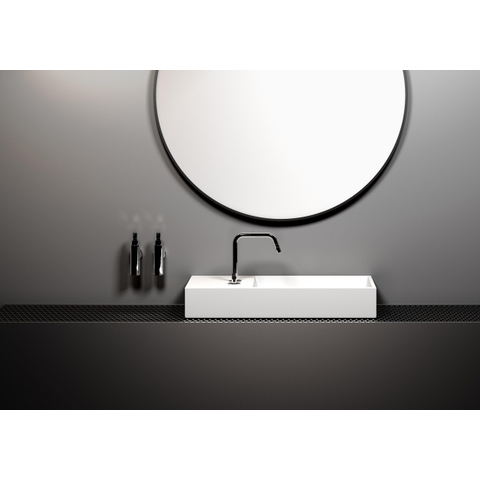 Clou Wash Me lavabo 75x32cm trous de robinet pré-percés Aluite Blanc mat SW102638