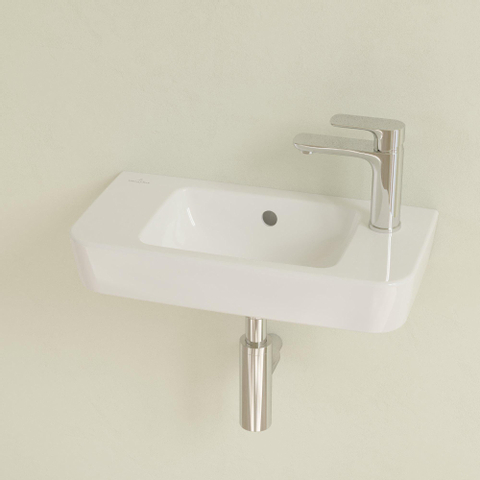 Villeroy & Boch O.novo fontein - 50x25cm m.1 kraangat - met overloop - White Alpine (glans wit) SW448395