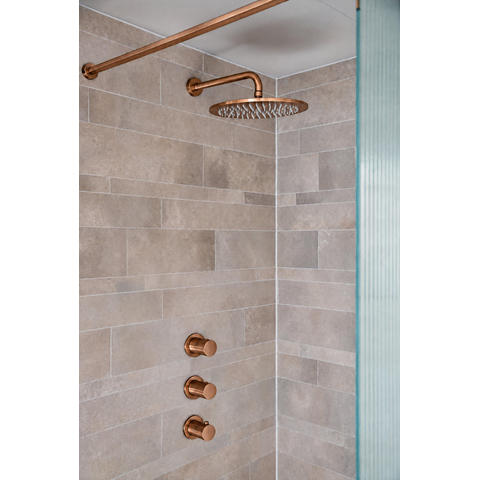 Crosswater MPRO inbouw regendoucheset – Ø20 cm hoofddouche – staafhanddouche – 3 hendels – brons geborsteld SW1472639