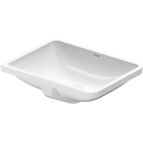 Duravit Starck 3 Philippe Starck - 3 onderbouwwastafel - zonder kraangat - 49x36cm - met wondergliss - wit 0313920