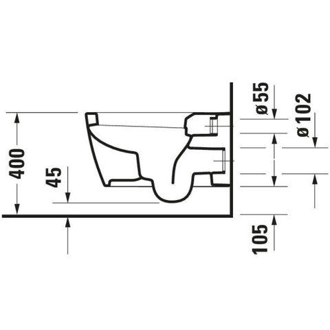 Duravit ME by Starck WC suspendu – profondeur 57 cm – fixation invisible Durafix – blanc satiné SW297061