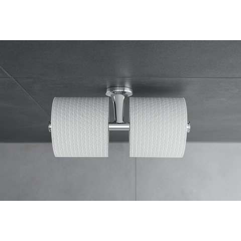 Duravit Starck T Toiletrolhouder - dubbel - zonder klep - hoogglans chroom SW297077