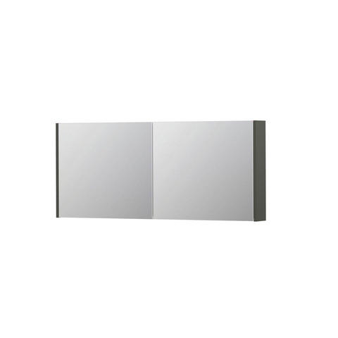 INK SPK1 spiegelkast – 140x60x14 cm – 2 deuren, dubbelzijdige spiegeldeuren – Beton mat SW493885