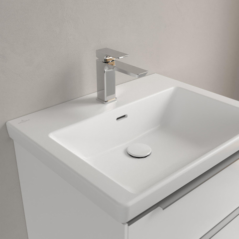 Villeroy & Boch Subway 3.0 lavabo - 60x47x16.5cm - 2 trous de robinet - stone white mat SW641592
