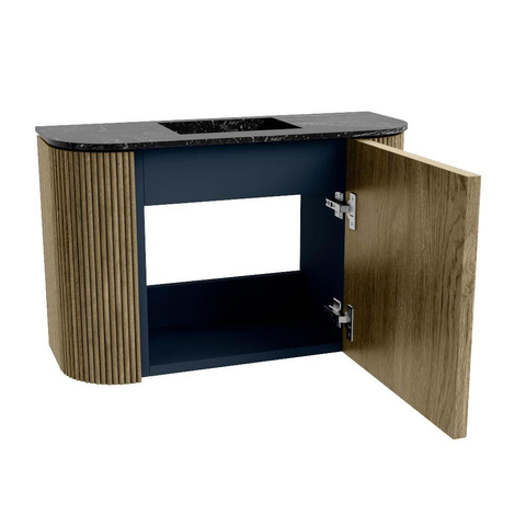 Mondiaz JOYA-DLUX Meuble de salle de bains 63,2cm - arrondis gauche et droite couleur Dusk - Vasque FAYE position Milieu Sans trou de robinet couleur Lava SW1423282