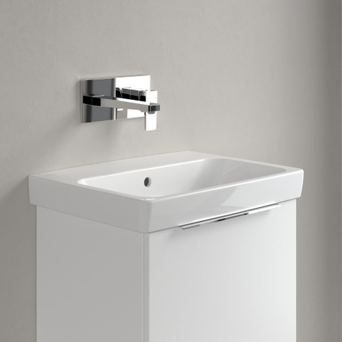 Villeroy & Boch Architectura wastafel - 42x55cm - zonder kraangat - met overloop CeramicPlus - White Alpine (glans wit) SW1162715
