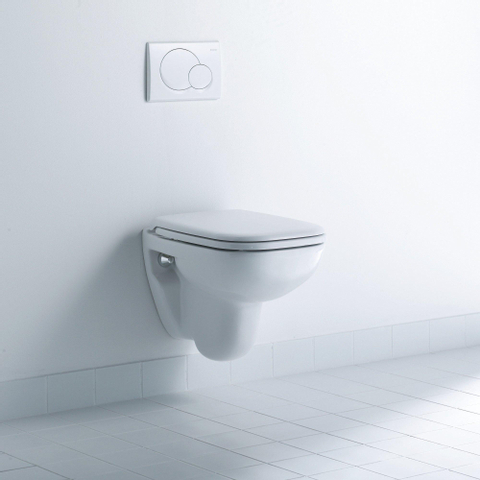 Duravit D-code WC-zitting - 44.3x35.9x5cm - met softclose - kunststof - compact - wit glanzend SW46981