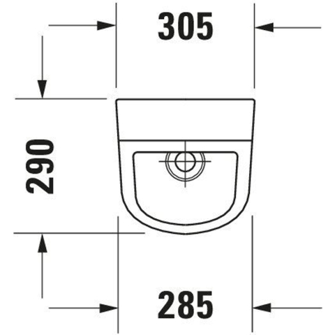 Duravit D Code Cuvette d’urinoir avec arroseur et fixation avec siphon et connexion derrière Blanc 0315129