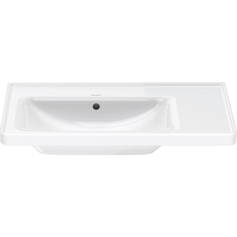 Duravit D-neo Wastafel - 80x48cm - zonder kraangat - met overloop - wit SW640392