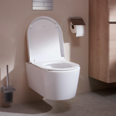 Hansgrohe EluPura S 540 Closetcombinatie - wand - rimless - toiletzitting - softclose - smartclean - quickrelease - glans wit SW962899