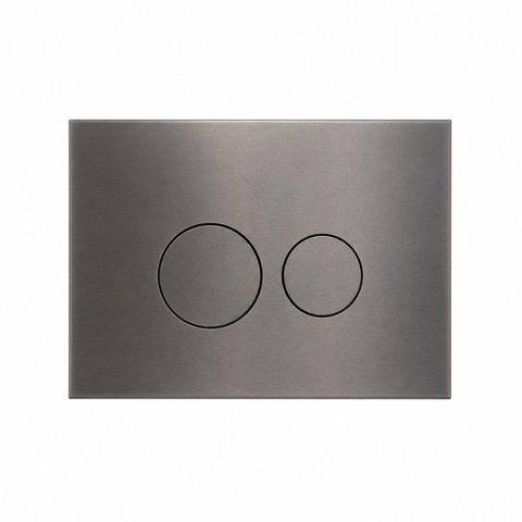 QeramiQ Dely Ensemble WC - réservoir encastré Qeramiq Flush - abattant 35mm - plaque de commande métal gunmetal - boutons ronds - blanc mat SW1579139
