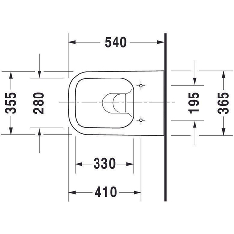 Duravit Happy D.2 Wandcloset - diepspoel - rimless - met verdekte bevestiging - 36.5x54cm - wit SW54346